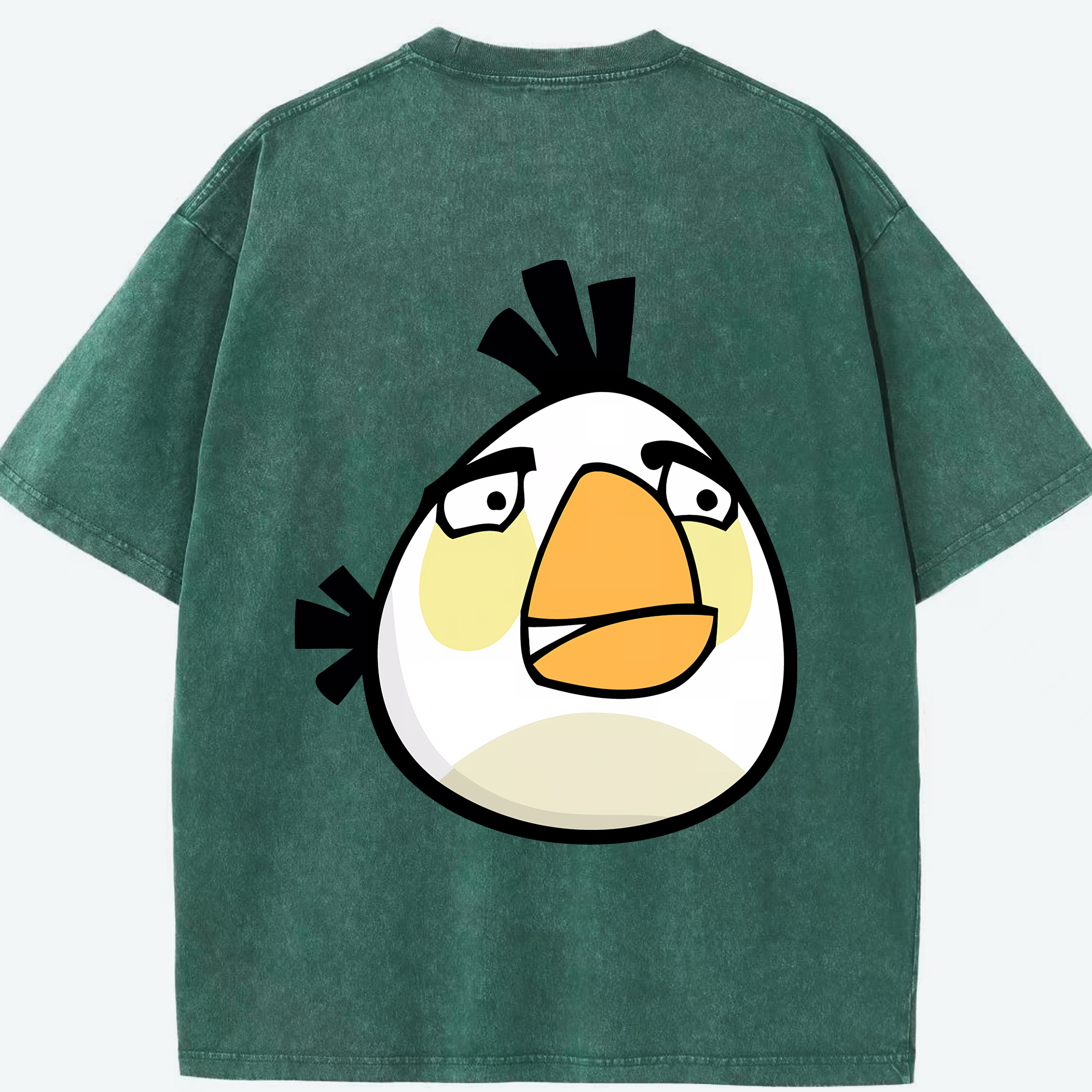 （画像用） Angry Birds アングリーバード 綿100% ヴィンテージ風 半袖Tシャツ（背面プリント）